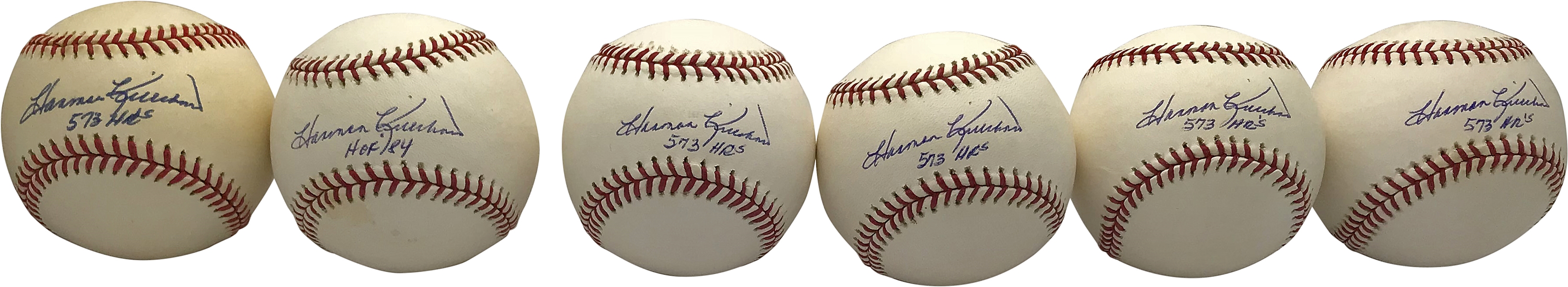 Harmon Killebrew Lot of Six (6) Single Signed & Inscribed OML Baseballs (Beckett/BAS Guaranteed)