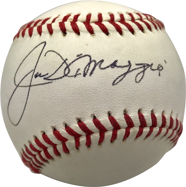 Joe DiMaggio Near-Mint Signed Gulf Coast League Baseball (Beckett/BAS Guaranteed)