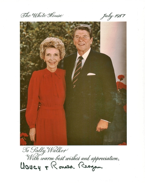 Ronald & Nancy Reagan Dual Signed 8.5" x 10.5" Color Photograph (Beckett/BAS Guaranteed)