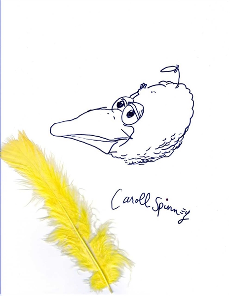 Sesame Street: Caroll Spinney Hand Drawn & Signed Big Bird Sketch (Beckett/BAS Guaranteed)