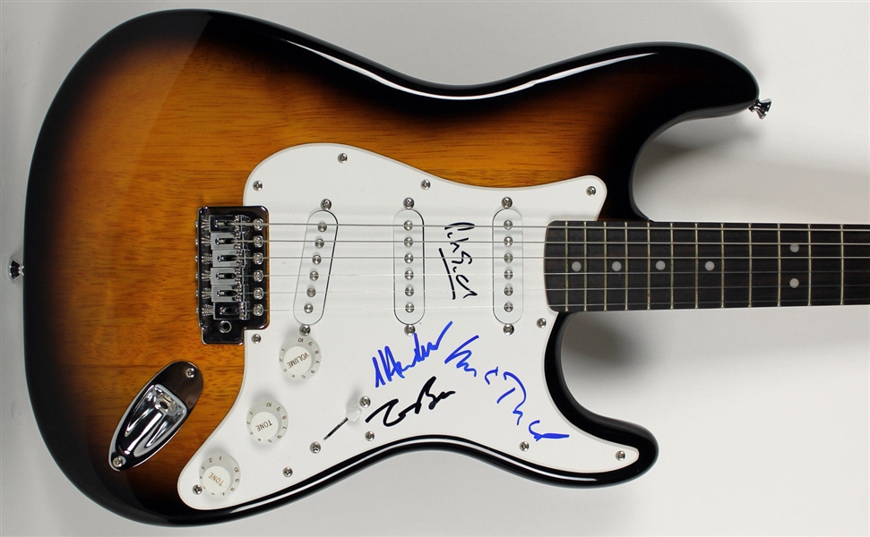 Genesis Group Signed Fender Squier Stratocaster Guitar w/ Peter Gabriel +3 (BAS/Beckett)