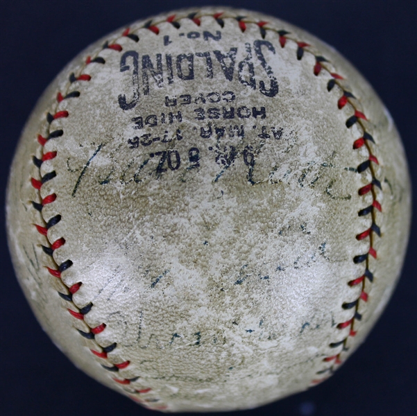 1927 Yankees Team Signed ONL (Heydler) Baseball w/ Ruth, Gehrig, and More! (JSA)
