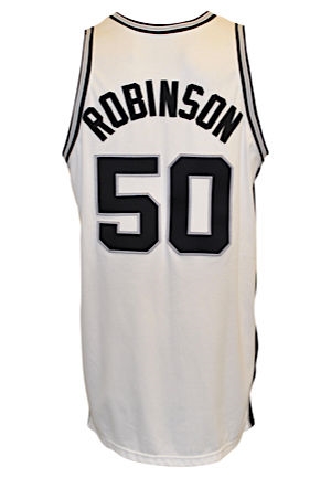 2001-2002 David Robinson Game-Worn San Antonio Spurs Jersey (Grey Flannel)