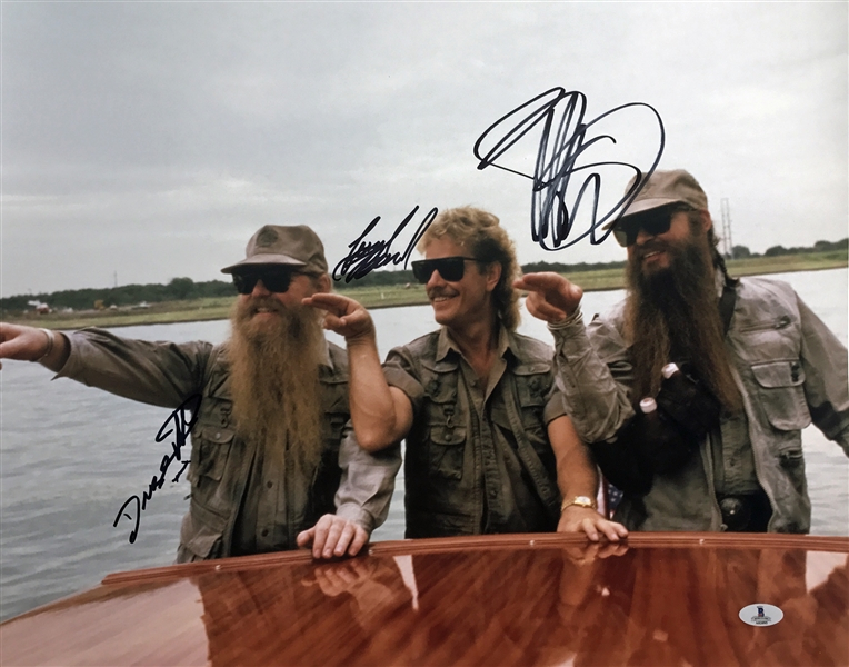 ZZ Top Group Signed 16" x 20" Color Photograph (Beckett/BAS)