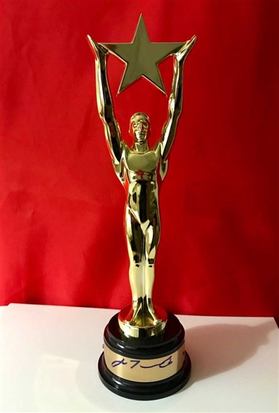 John Travolta Rare Signed Oscar Statuette (BAS/Beckett Guaranteed)