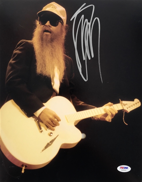 ZZ Top: Billy Gibbons Signed 11" x 14" Color Concert Photo (PSA/DNA)