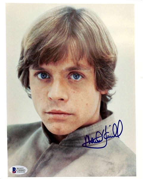Star Wars: Mark Hamill Signed 8" x 10" Color Photo as Luke Skywalker (Beckett/BAS)