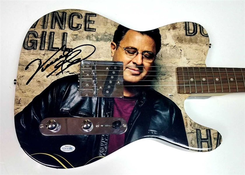 Vince Gill Signed Telecaster Style Guitar with Custom Graphics (ACOA)