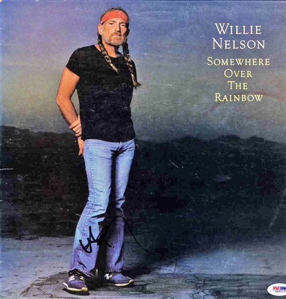 Willie Nelson Signed "Somewhere Over The Rainbow" Record Album (PSA/DNA)