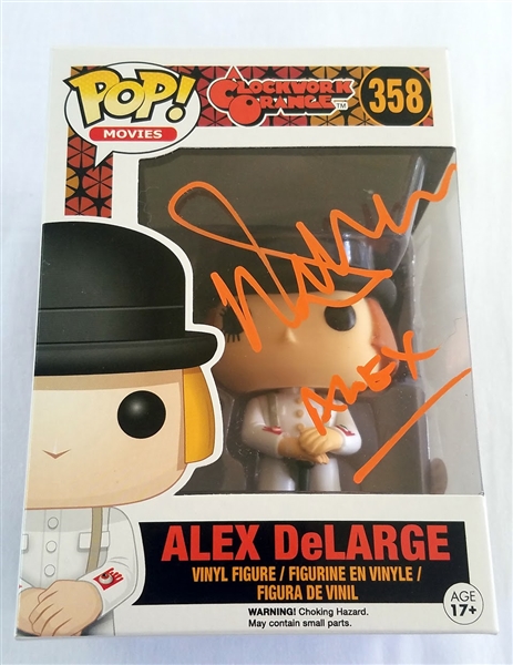 Malcolm McDowell Signed "A Clockwork Orange" Funko Pop Doll (ACOA)