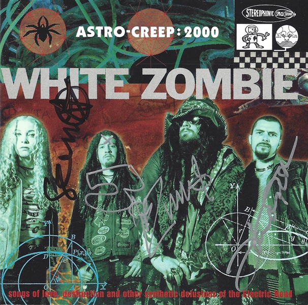 White Zombie Rare Group Signed Astro-Creep 2000 CD Booklet (4 Sigs)(Beckett/BAS Guaranteed)