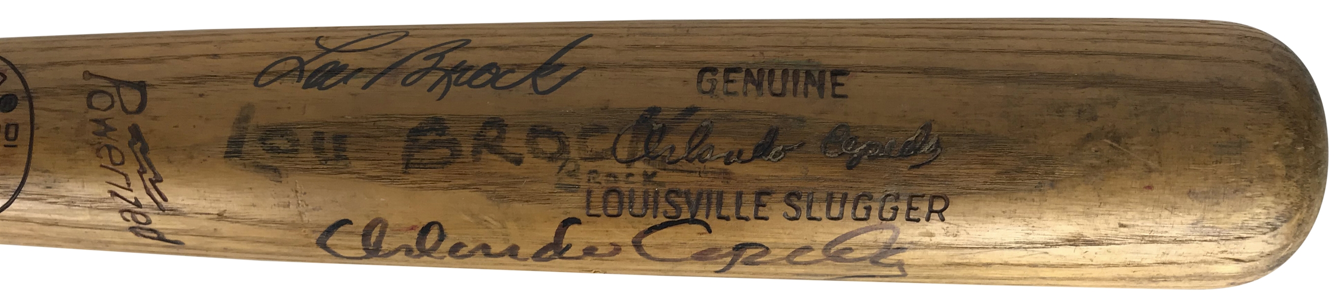 Orlando Cepeda & Lou Brock Game Used 1967 St. Louis Cardinals P89 Baseball Bat (PSA/DNA)