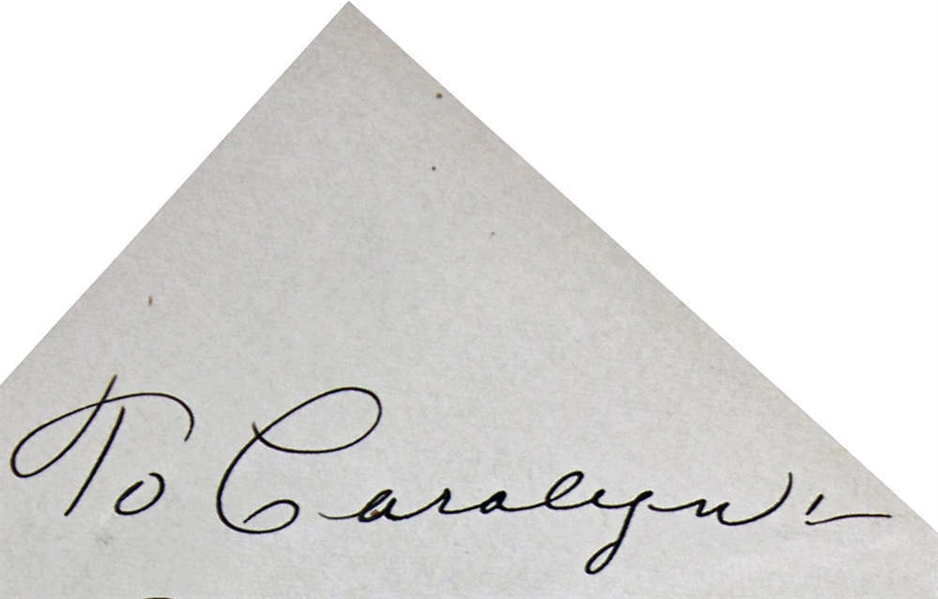 Lou Gehrig Handwritten 3" x 2" Document Cut (JSA Guaranteed)