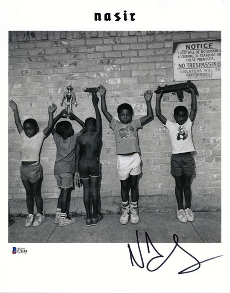 Nas Rare Signed 8" x 11" "Nasir" Promotional Print (Beckett/BAS)