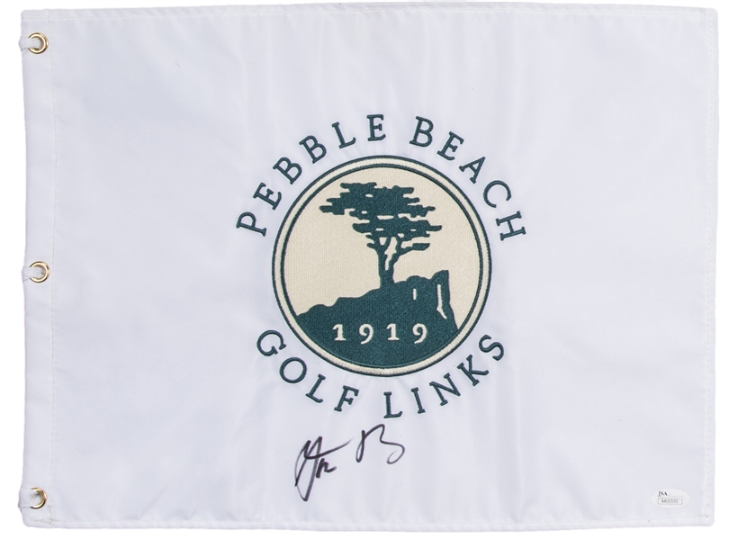 Aaron Rodgers Signed Pebble Beach Golf Flag (JSA)