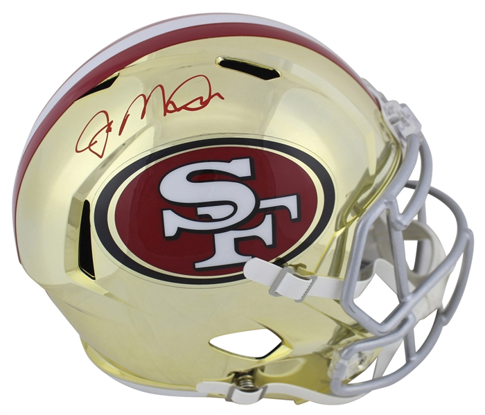 Joe Montana Signed Chrome-Style 49ers Helmet (Beckett/BAS)