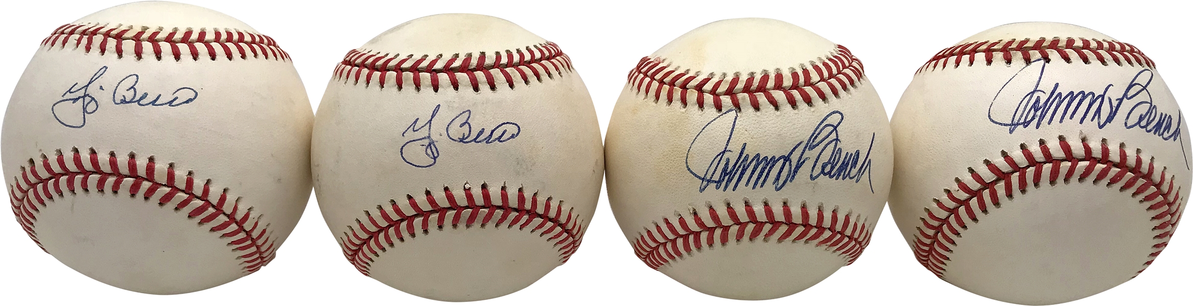 MLB Catcher Legends Lot of Four (4) Signed Baseballs w/ Bench & Berra! (Beckett/BAS Guaranteed)