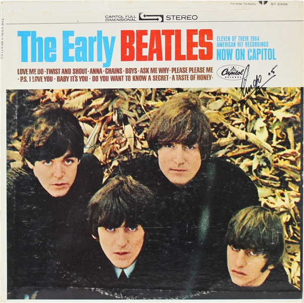 The Beatles: Paul McCartney & Ringo Starr Rare Dual-Signed "The Early Beatles" Album Cover (Beckett/BAS)