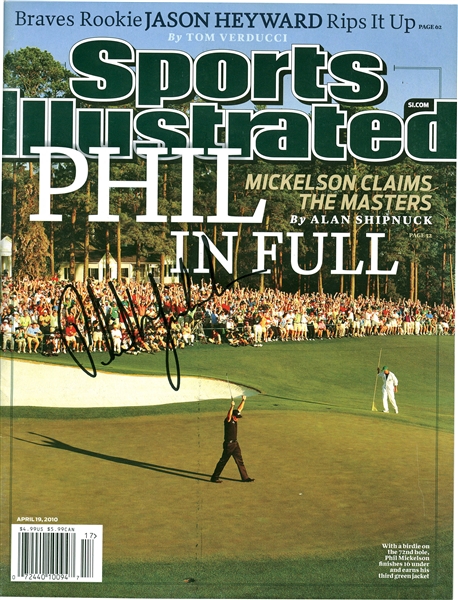 Phil Mickelson Signed 2010 Masters Sports Illustrated Magazine (Beckett/BAS Guaranteed)