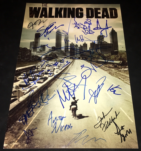 The Walking Dead Cast Signed 12" x 18" Poster w/ 19+ Signatures! (BAS/Beckett Guaranteed)