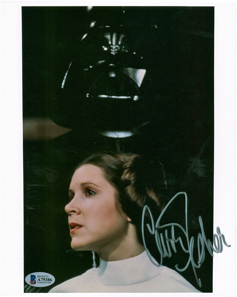 Star Wars: Carrie Fisher Near-Mint Signed 8" x 10" Photograph (Beckett/BAS)