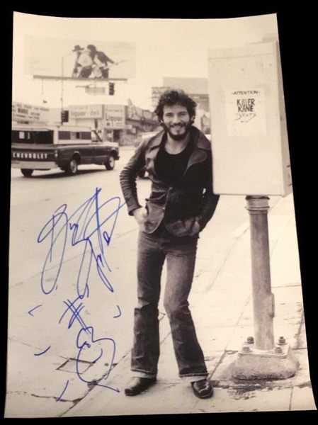 Bruce Springsteen Large & Impressive Signed 20” x 30” Oversized Photo Print w/ HUGE Signature & Guitar Sketch (Beckett/BAS Guaranteed)
