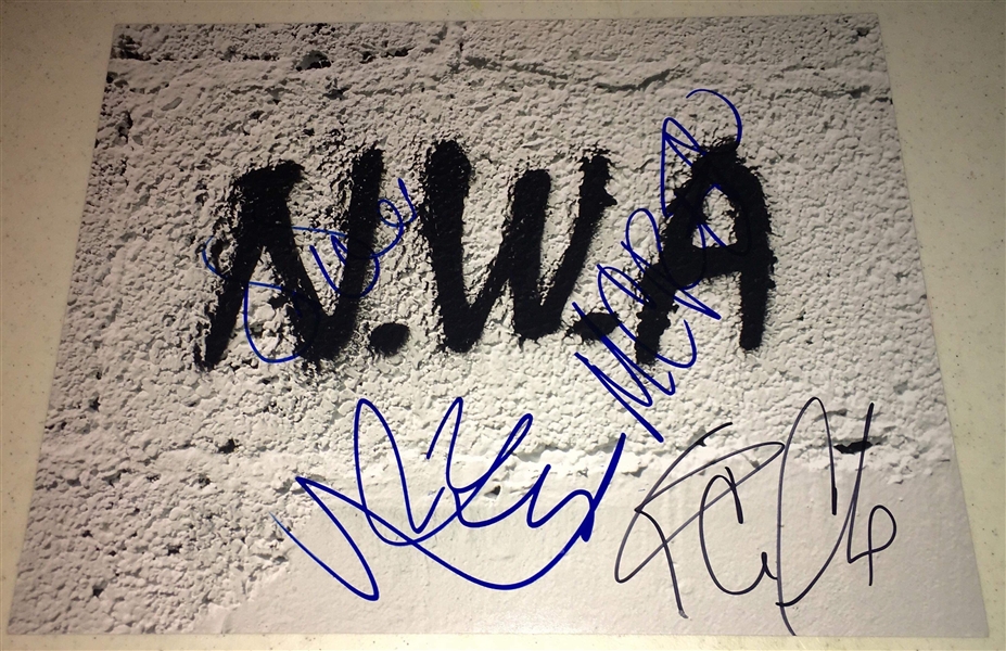 N.W.A. Multi-Signed Photo w/ 4 Signatures (BAS/Beckett Guaranteed)