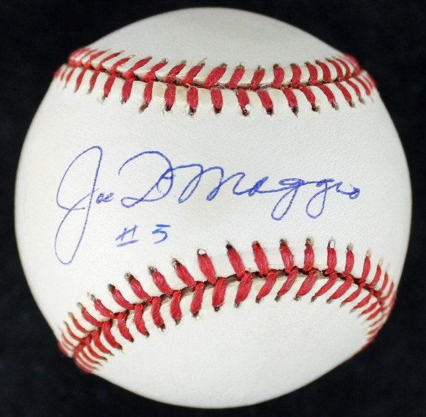 Joe DiMaggio Signed OAL Baseball with "#5" Inscription (PSA/DNA)