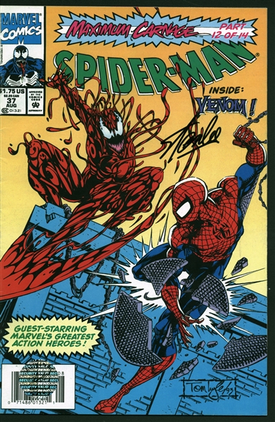 Stan Lee Signed Spider Man #37 (Vol. 1) (Maximum Carnage, Chapter 12 "The Light!" (Beckett/BAS Guaranteed)