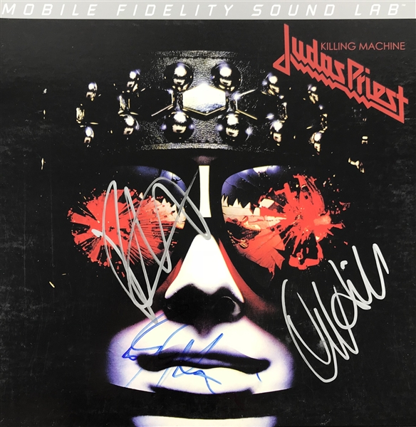 Judas Priest Group Signed "Killing Machine" Record Album Cover (3 Sigs)(Beckett/BAS Guaranteed)