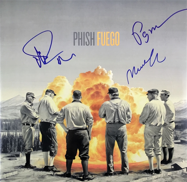 Phish Group Signed "Fuego" Album Cover (Beckett/BAS Guaranteed)