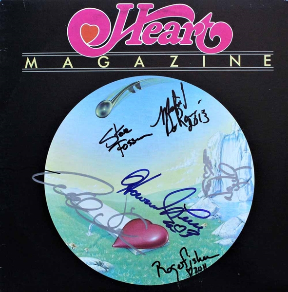 Heart Group Signed "Magazine" Record Album Cover (5 Sigs)(Beckett/BAS Guaranteed)