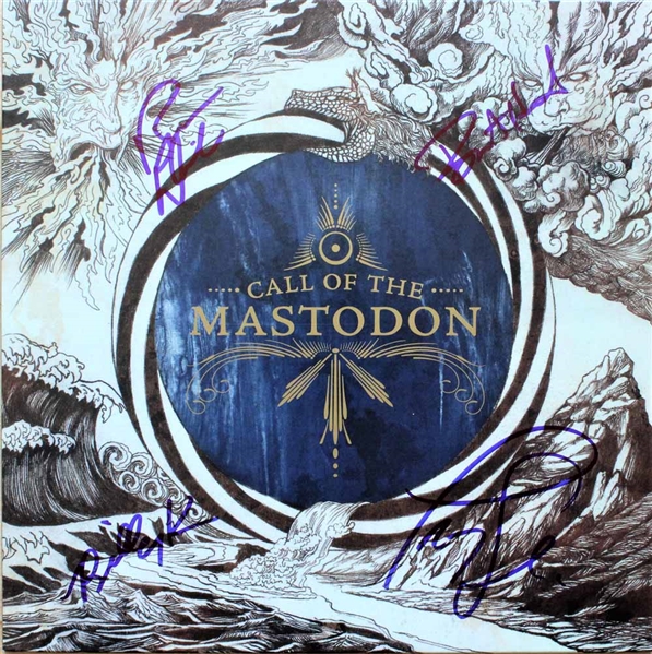 Mastodon Group Signed "Call of the Mastodon" Record Album Cover (4 Sigs)(Beckett/BAS Guaranteed)