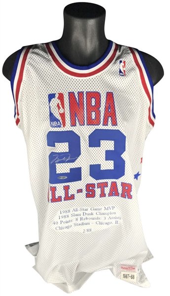 Rare Michael Jordan Signed Limited Edition 1988 All-Star Game Stat Jersey (Upper Deck)
