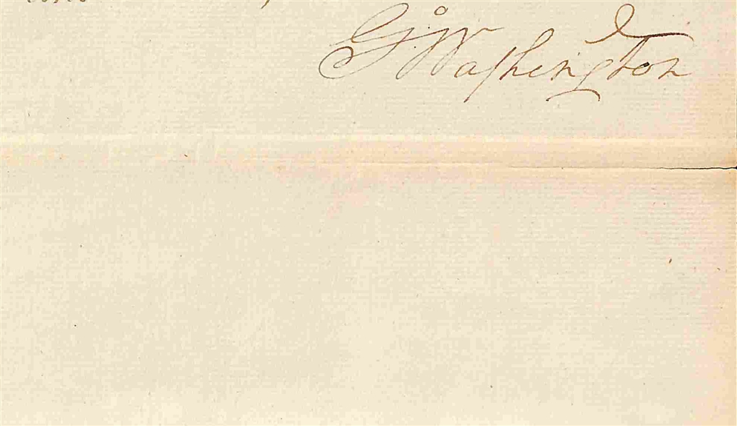 George Washington Stunning Near-Mint Signed 2.5" x 4.5" Document Clipping (Beckett/BAS Guaranteed)