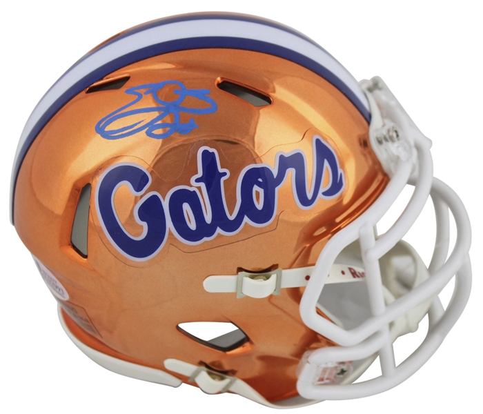 Emmitt Smith Signed Florida Gators Chrome Mini Helmet (BAS/Beckett)
