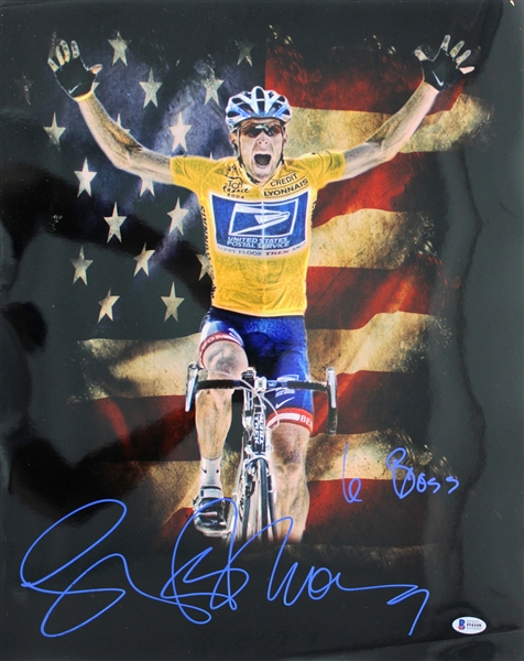 Lance Armstrong Signed 16" x 20" Color Photograph (BAS/Beckett)