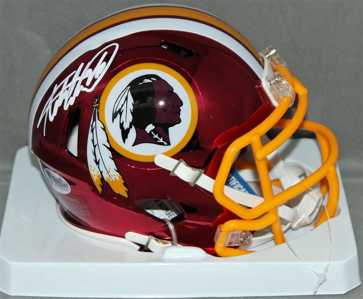 Adrian Peterson Signed Washington Redskins Chrome Mini Helmet (Beckett/BAS)