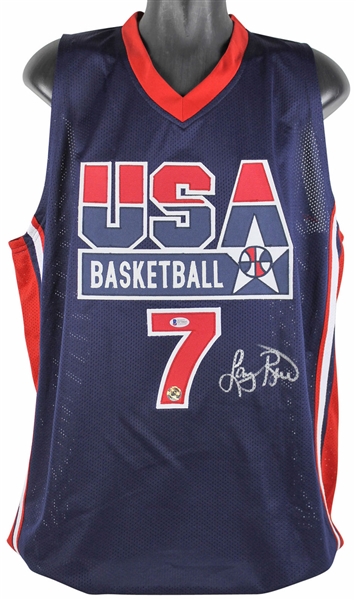 Larry Bird Signed 1992 Team USA Basketball Jersey (BAS/Beckett)