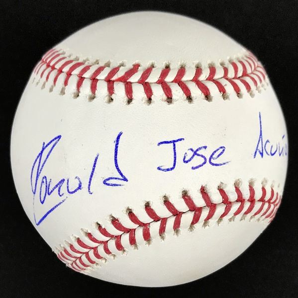 Ronald Acuna Signed OML Baseball with RARE Full Name Autograph (JSA)