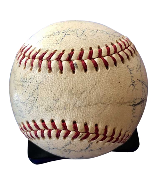 1969 NY Mets Vintage Team Signed Baseball w/ 27 Signatures incl. Gil Hodges! (BAS/Beckett Guaranteed)