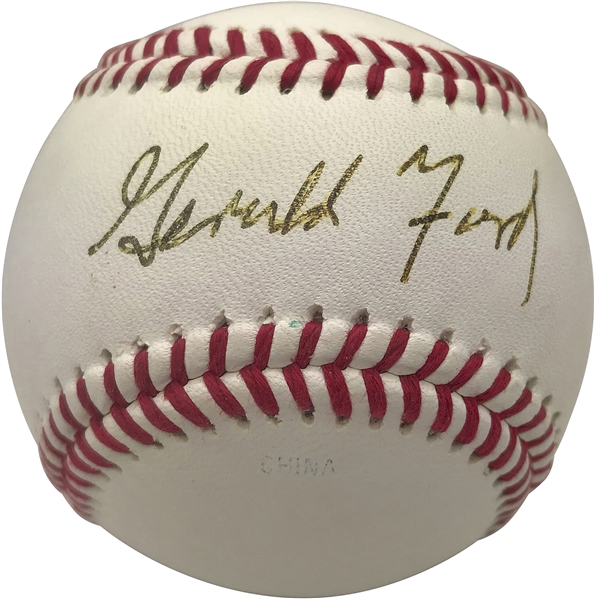 President Gerald Ford Signed Official League Baseball (Beckett/BAS Guaranteed)