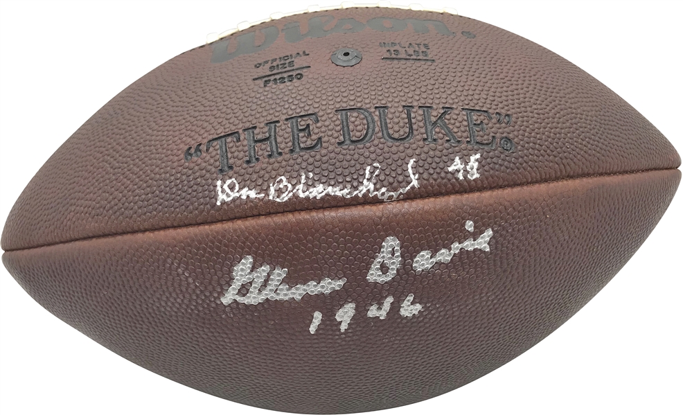 Doc Blanchard & Glenn Davis Dual Signed "The Duke" Football (Beckett/BAS Guaranteed)