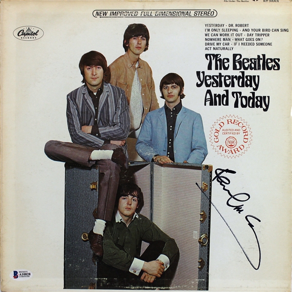 The Beatles: Paul McCartney Signed "Yesterday & Today" Album Cover (BAS/Beckett)