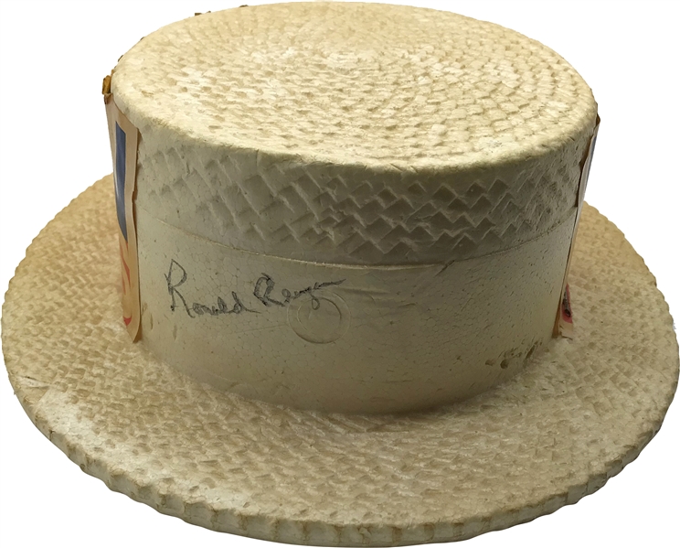 President Ronald Reagan Signed 1976 Campaign Hat (Beckett/BAS Guaranteed)