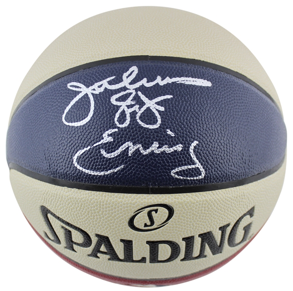 Julius Erving Signed Spalding Official ABA Game Model Basketball (Beckett/BAS)