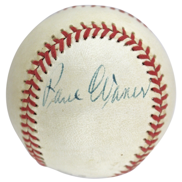 Paul Waner Outstanding ULTRA-RARE Single Signed Official League Baseball (JSA)