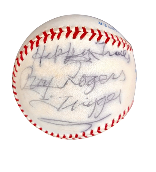 Roy Rogers & Dale Evans Dual-Signed OAL Baseball (Beckett/BAS Guaranteed)