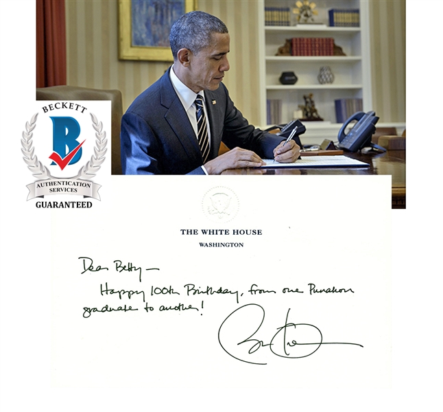 President Barack Obama Signed & Hand Written White House Letter (Beckett/BAS Guaranteed)