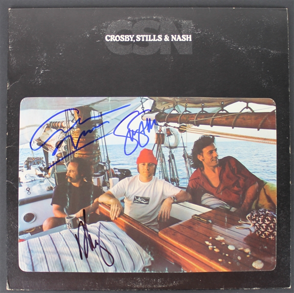 Crosby, Stills & Nash Group Signed Self Titled Album w/ 3 Signatures (PSA/DNA)